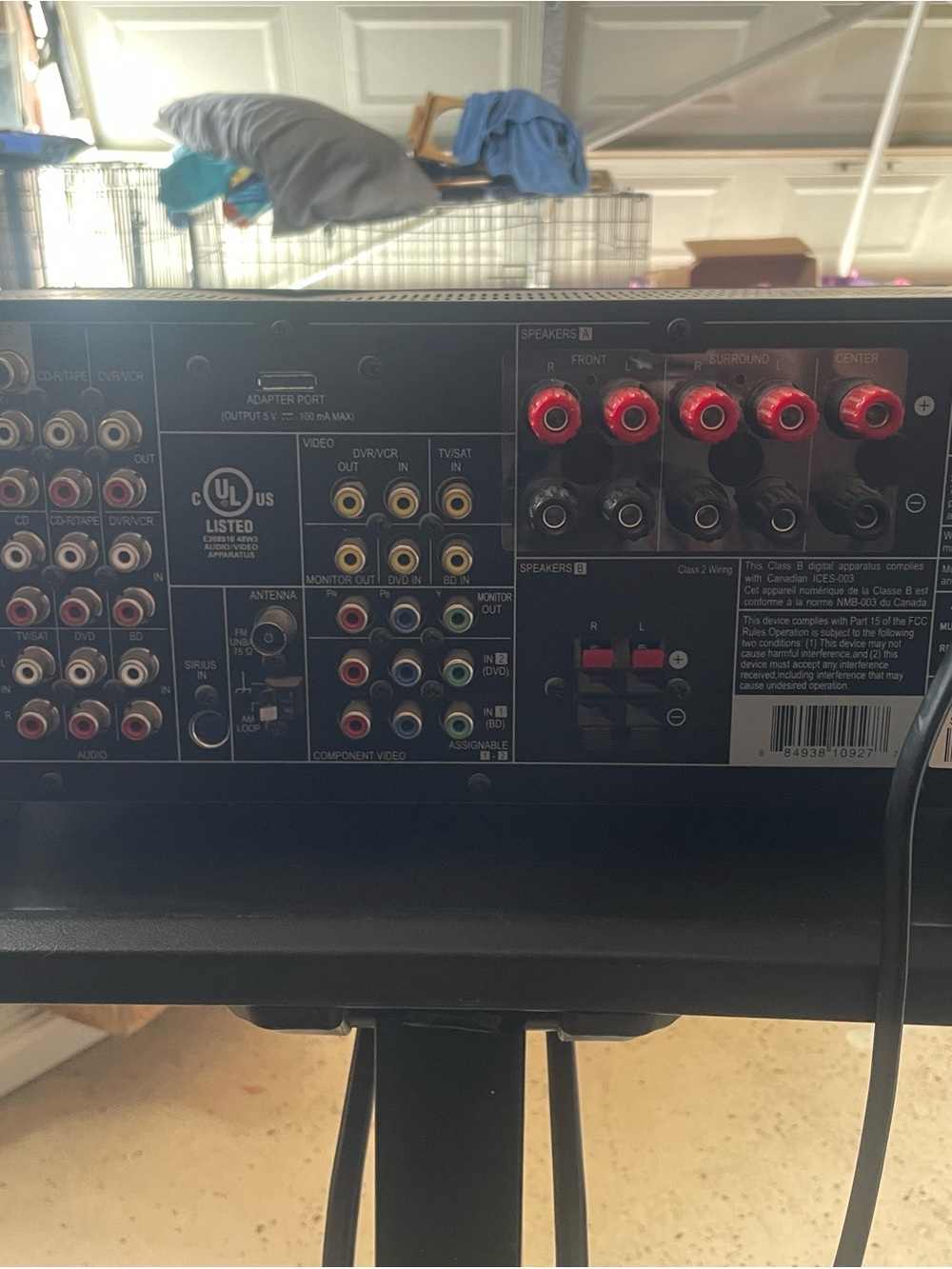 PIONEER Black Multi-Channel AV Receiver Rear Panel - Picture 3 of 4
